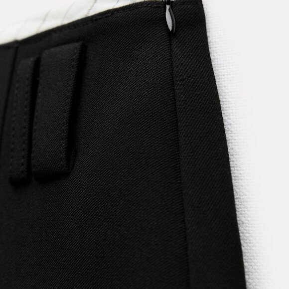 BNWT ZARA MIXED MINI SKIRT ZW COLLECTION HIGH WAISTED BLACK MEDIUM - Picture 8 of 10